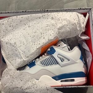 Jordan Athletic Shoes in White and Blue